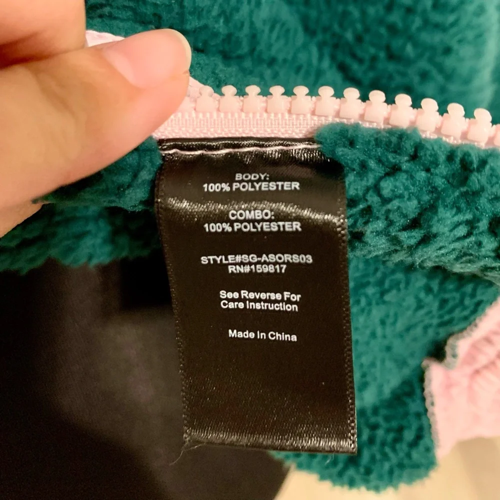 Sherpa oversized hoodie jacket frostbite fleece pullover 1/4 zip button up - Picture 16 of 16